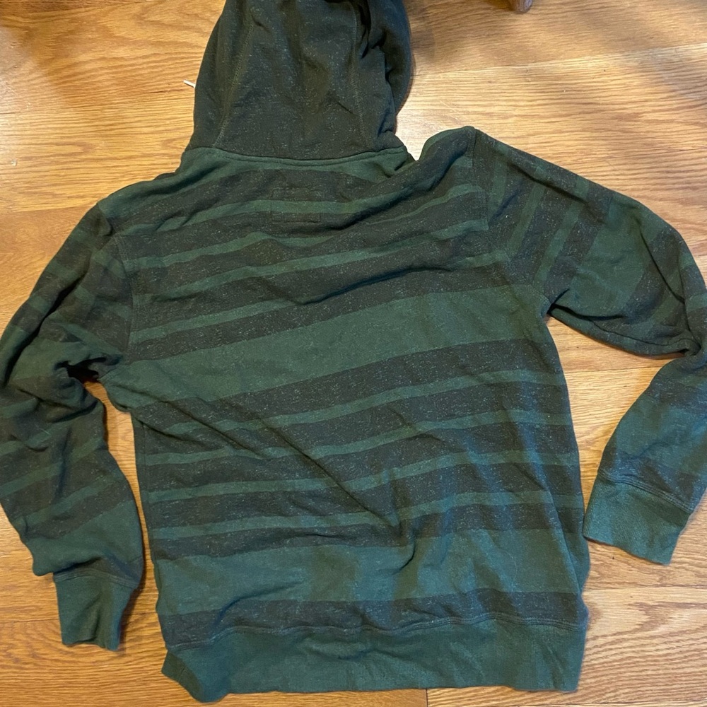 Hurley Dark Green Striped Men's Hoodie - Picture 3 of 3